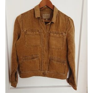 Women’s Lucky Brand Brown Linen Jacket Size Small